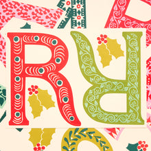 Load image into Gallery viewer, Patterened letters R from Merry Christmas banner by Cambridge Imprint 

