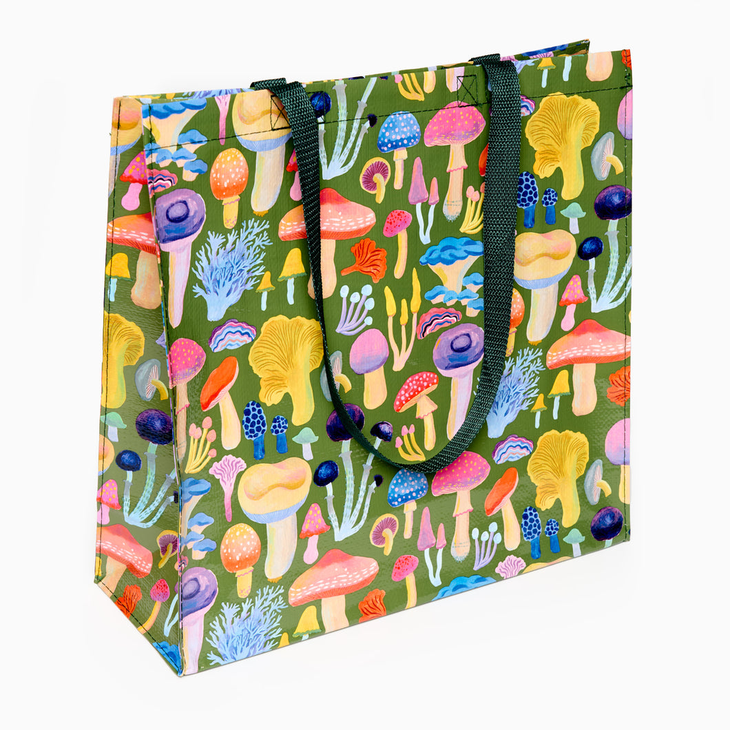 shopper bag by blue q colourful mushroom design