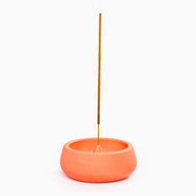 Load image into Gallery viewer, Neon Orange Jesmonite Incense Holder by Nine Angels
