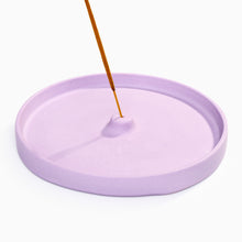 Load image into Gallery viewer, Lilac Flat Circle Incense Holder by Nine Angels

