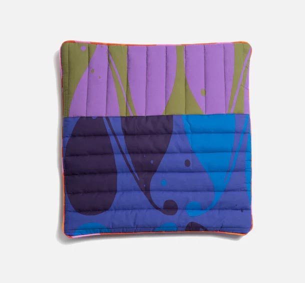 Quilted Cushion Cover in Barbarian Cosmic by Irregular Sleep Patterned