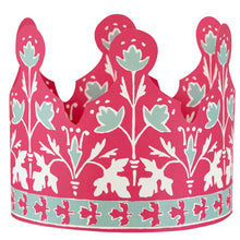 Load image into Gallery viewer, Pink  and gret folk art paper party coronet by Cambridge Imprint
