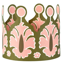 Load image into Gallery viewer, Pink and green patterned paper coronet by Cambridge Imprint
