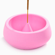 Load image into Gallery viewer, Pink handmade Jesmonite incense holder by Nine Angels
