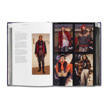 Load image into Gallery viewer, Interior spread from Ralph Lauren Catwalk fashion book showing designer fashion details and collection imagery
