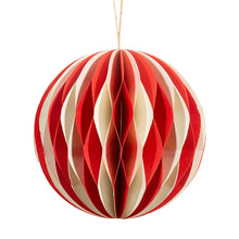 Load image into Gallery viewer, Red and White Honeycomb Hanging Decoration
