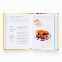Load image into Gallery viewer, Open Seasonal Snacks cookbook showing a recipe and food photography
