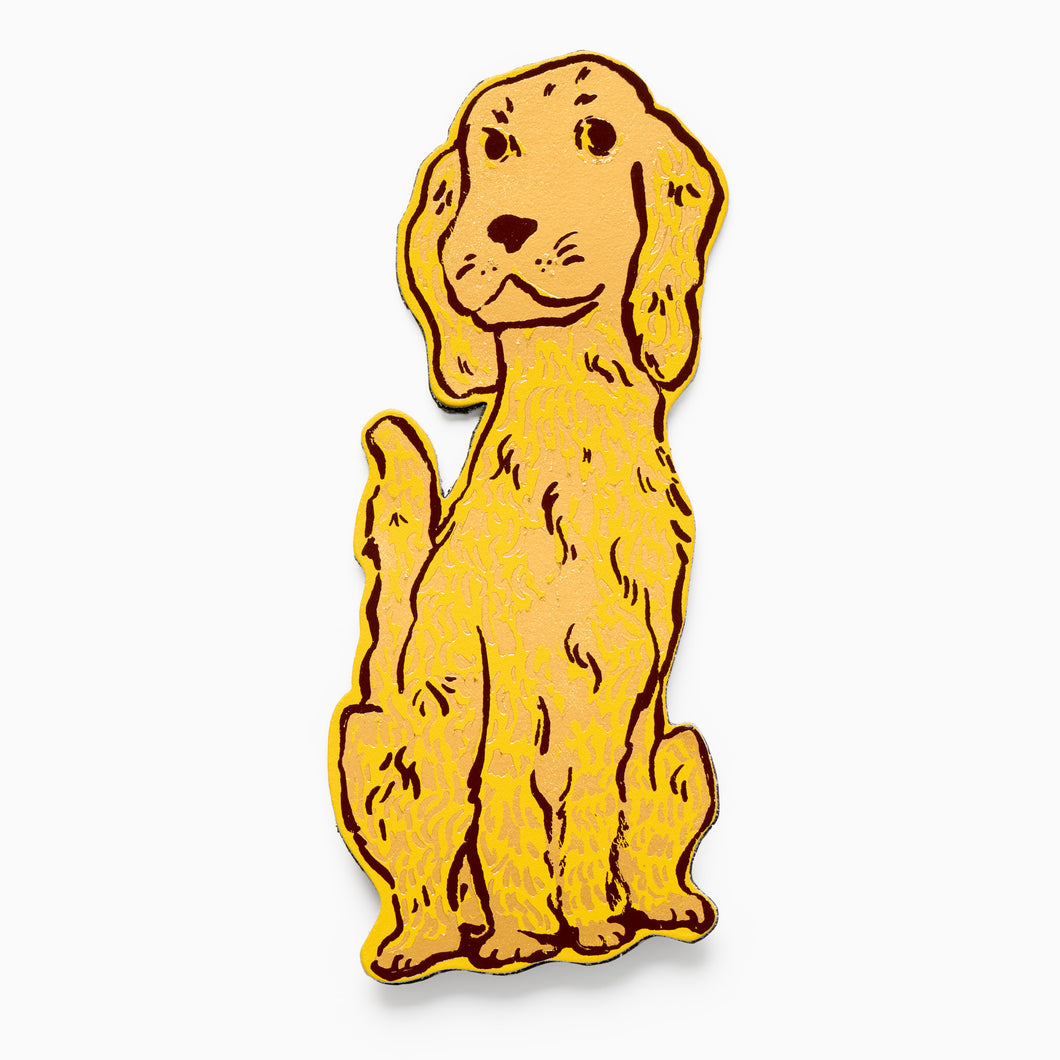 spaniel dog magnet yellow by ark colour design
