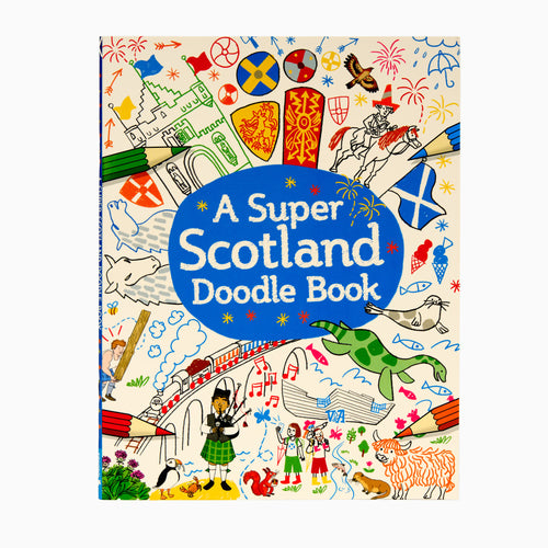 Super scotland doodle book front cover