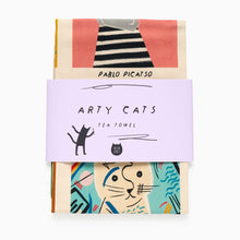Load image into Gallery viewer, Arty Cats Tea Towel by Niaski
