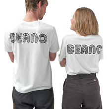 Load image into Gallery viewer, The beano white t-shirt with beano characters minnie the minx dennis the menace and gnasher
