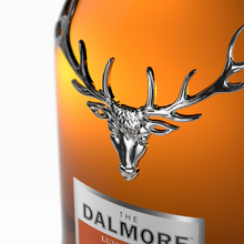 Load image into Gallery viewer, Close-up of The Dalmore Luminary No.2 whisky bottle showing the Dalmore stag logo
