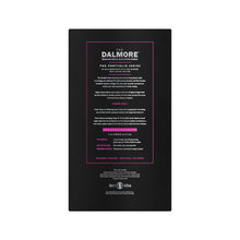 Load image into Gallery viewer, Back view of The Dalmore Portfolio Series 1 presentation box showing whisky details
