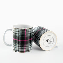 Load image into Gallery viewer, V&amp;A Dundee Pink and Grey Tartan Mug
