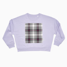 Load image into Gallery viewer, V&amp;A Dundee Tartan Patch Lilac Sweatshirt by Jo-Ami
