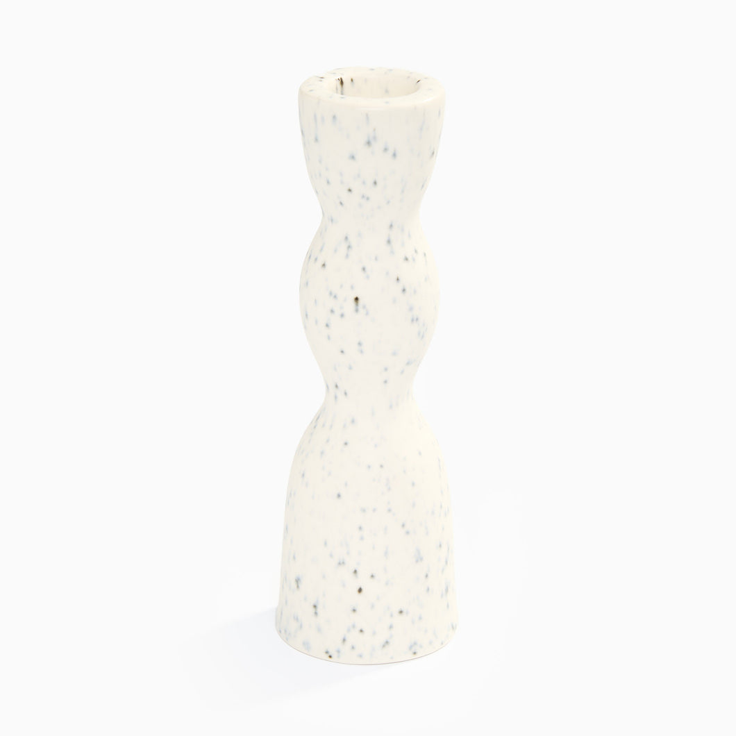 Wave Low Candle Stick in White