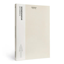 Load image into Gallery viewer, Womenswear A5 fashion sketchbook by Fashionary with minimalist calico cover

