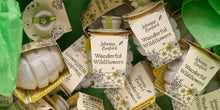 Load image into Gallery viewer, Box of multiple Johanna Basford Wonderful Wildflower garden seedboms   a green background
