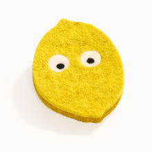 Load image into Gallery viewer, Yellow lemon felt brooch by Scottish designer Lynsey Walters
