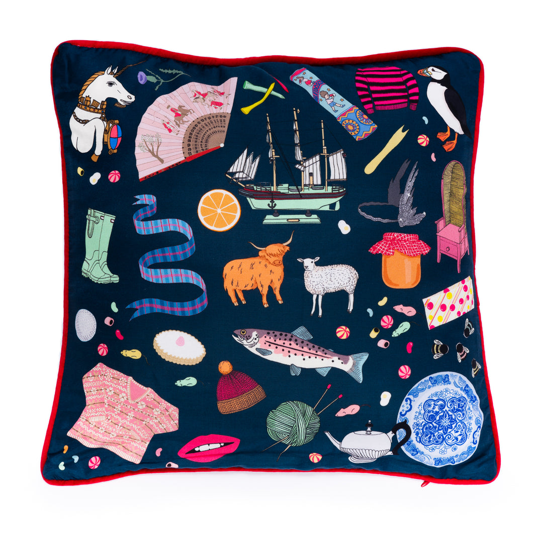 Pick and Mix Cushion Cover by Karen Mabon