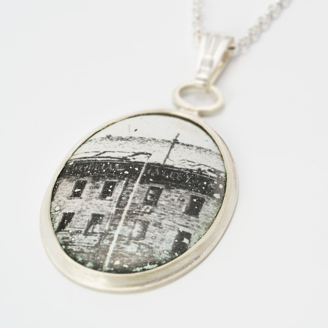 Dundee Memento William Halley Jute Mill Mori Pendant Necklace