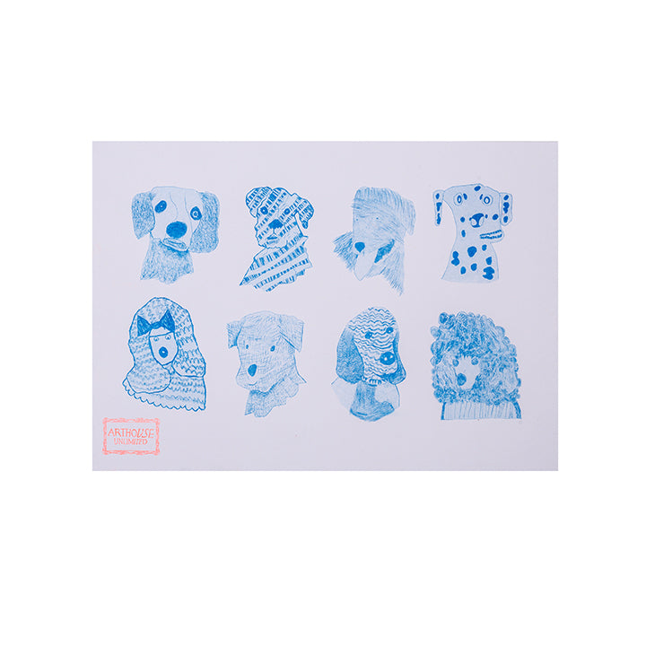Blue Dogs Riso Print A3 by Arthouse Unlimited