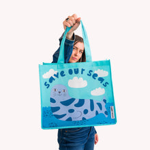 Load image into Gallery viewer, Selkie&#39;s Save Our Seas Tote Bag
