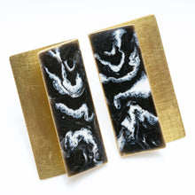 Load image into Gallery viewer, Gatefold Earrings in V&amp;A Dundee Monochromes
