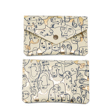 Load image into Gallery viewer, Leather Popper Purse Many Faces by Ark Colour Design
