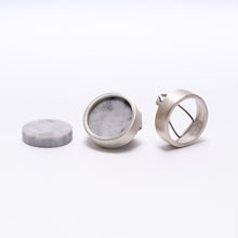 Load image into Gallery viewer, Small Silver Interchangeable Brooch by Stefanie Cheong
