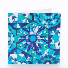 Load image into Gallery viewer, V&amp;A christmas card kaleidoscope blue
