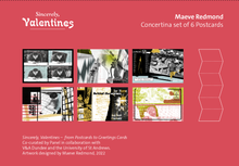 Load image into Gallery viewer, Sincerely Valentines Concertina Postcard by Maeve Redmond

