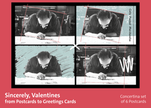 Load image into Gallery viewer, Sincerely Valentines Concertina Postcard by Maeve Redmond
