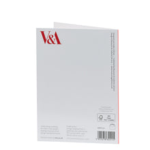 Load image into Gallery viewer, Back of the V&amp;A Christmas Card Pudding Boy Red and Green
