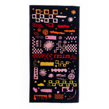 Load image into Gallery viewer, beach towel colourful black pink orange red
