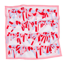 Load image into Gallery viewer, Furoshiki scarf in pink white red blue
