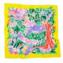 Load image into Gallery viewer, furoshiki scarf in yellow pink and green
