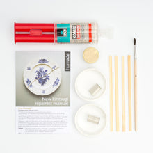 Load image into Gallery viewer, Humade kintsugi repair kit instructions and box contents
