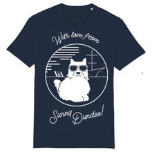 Load image into Gallery viewer, sunny dundee dog t-shirt in navy
