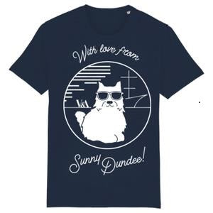 sunny dundee dog t-shirt in navy