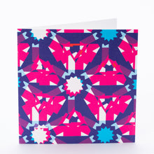 Load image into Gallery viewer, V&amp;A Christmas card kaleidoscope pink
